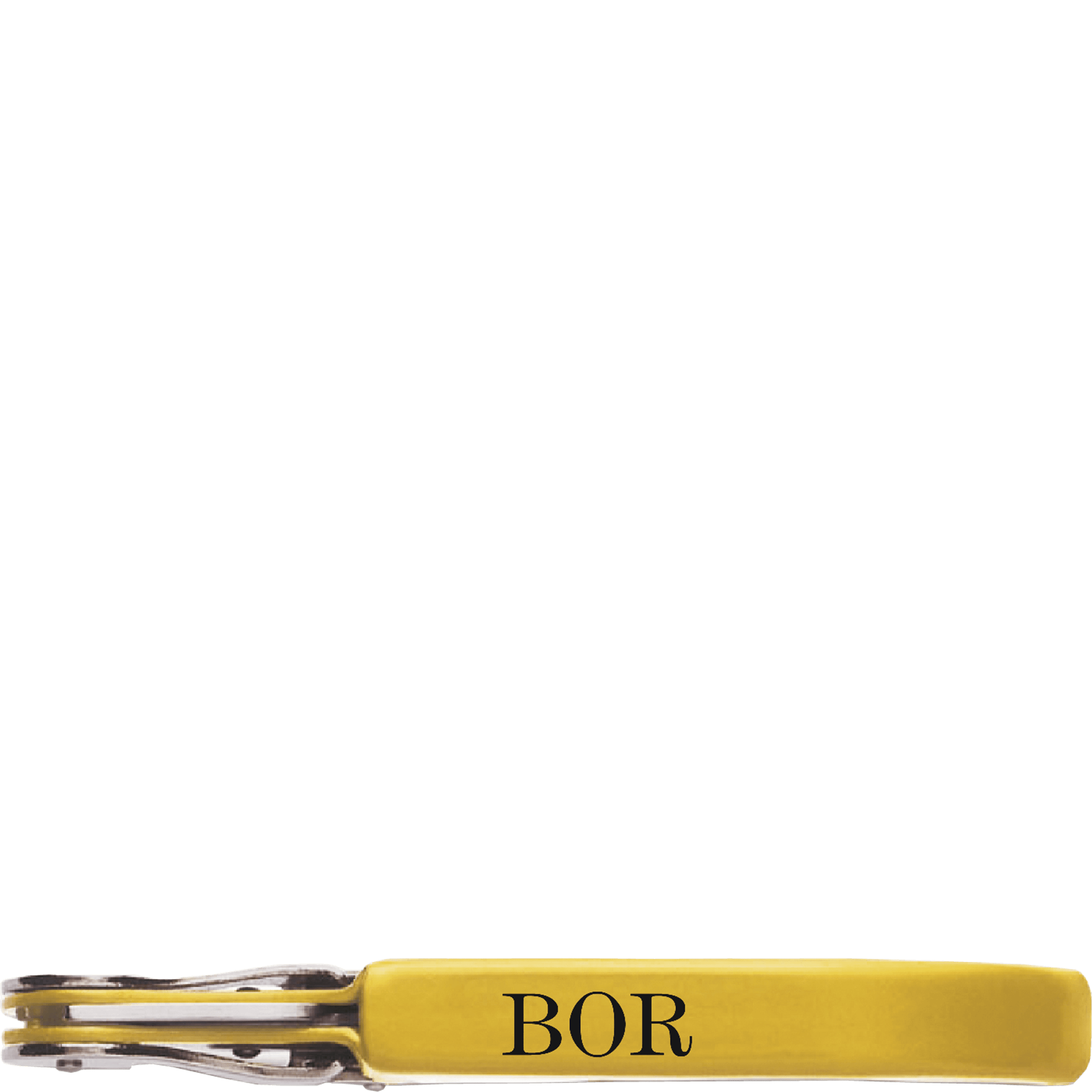 BORTÁRSASÁG Sun yellow corkscrew with BOR logo