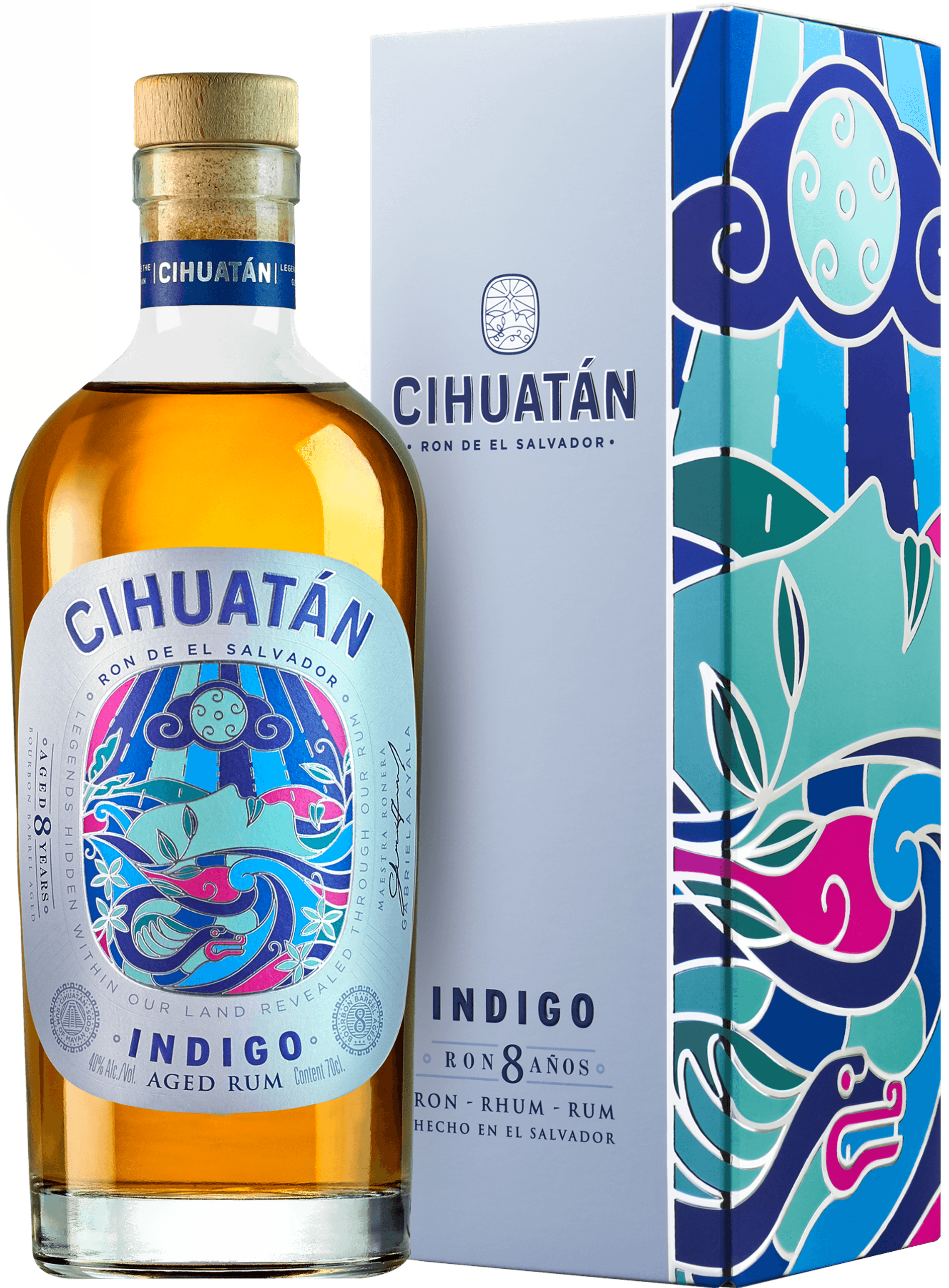 CIHUATÁN Indigo 8 Éves Rum (0,7 l) (díszdobozban)