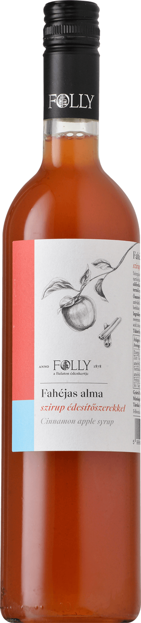 FOLLY Fahéjas Alma Szirup (cukormentes) (0,75 l)