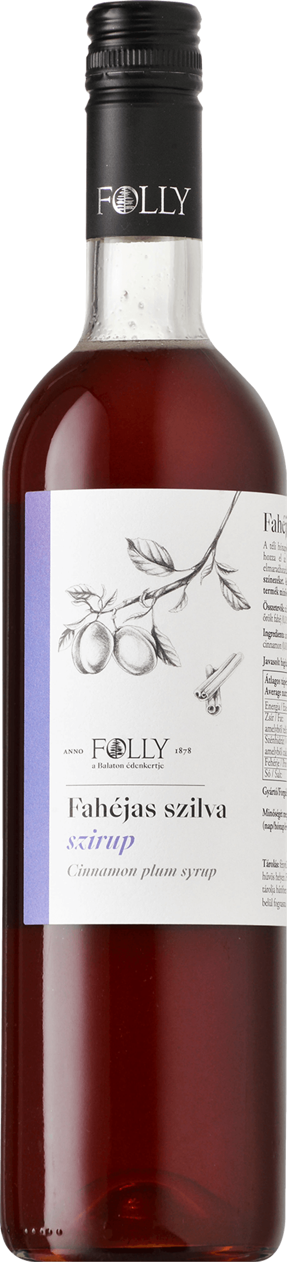 FOLLY Fahéjas Szilva Szirup (0,75 l)
