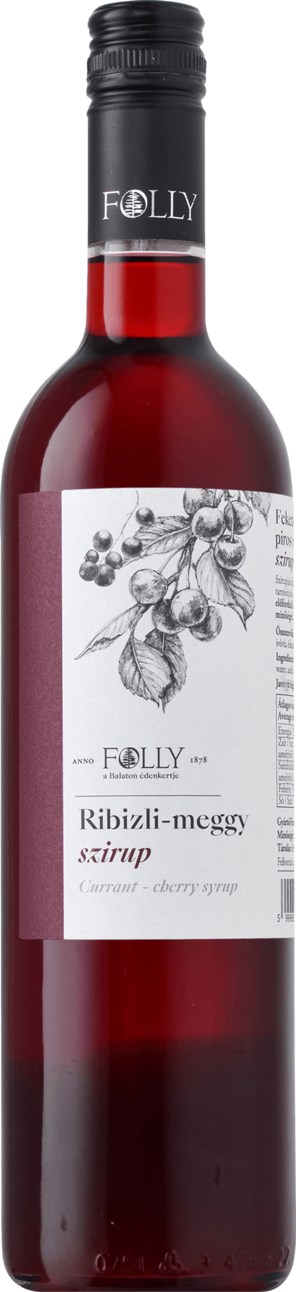FOLLY Ribizli-meggy Szirup (0,75 l)