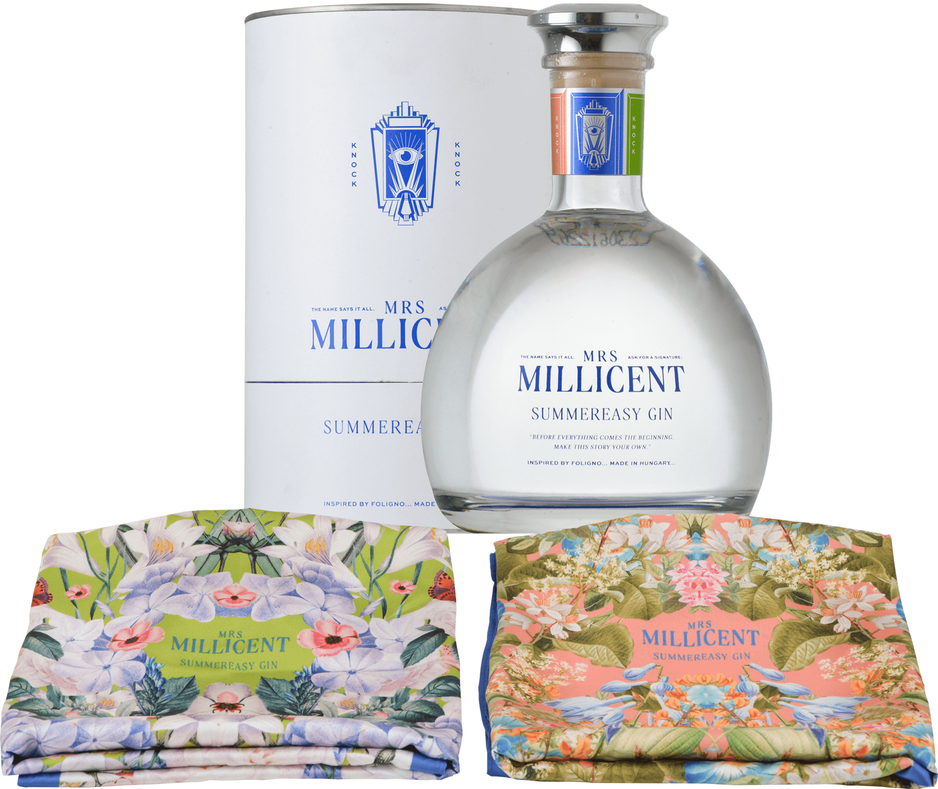 MRS. MILLICENT Summereasy Gin (0,7 l) (kendővel, díszdobozban)