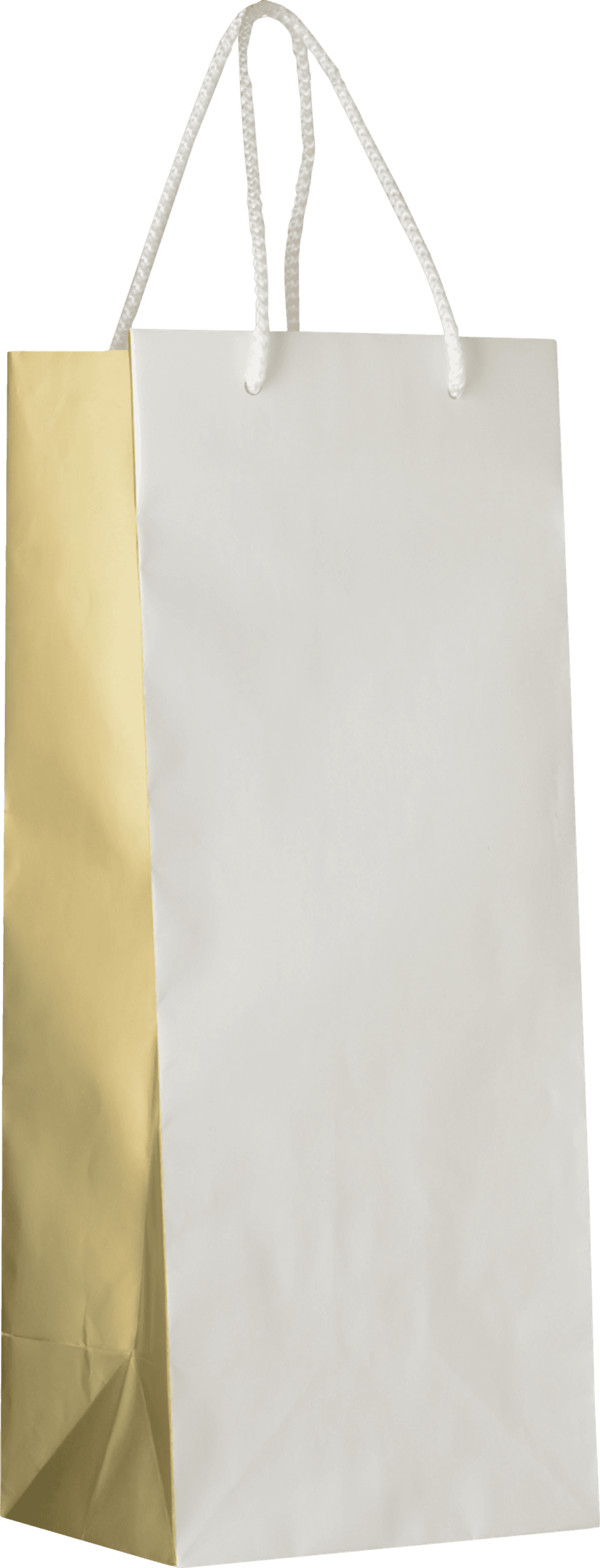 PAPERBAG With corded handle, white-gold, for magnum bottle