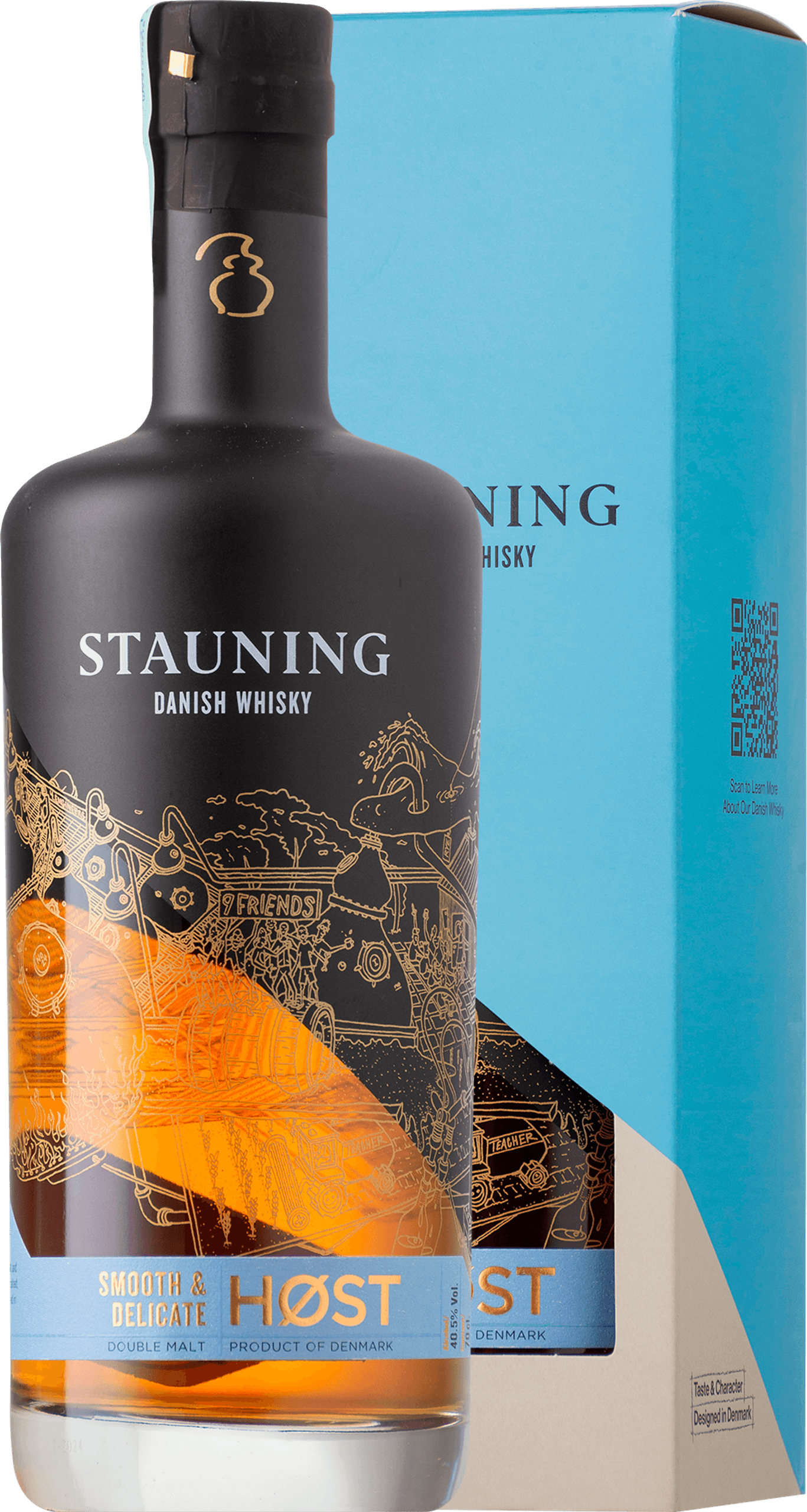 STAUNING HOST Double Malt Danish Whisky (0,7 l) (díszdobozban)