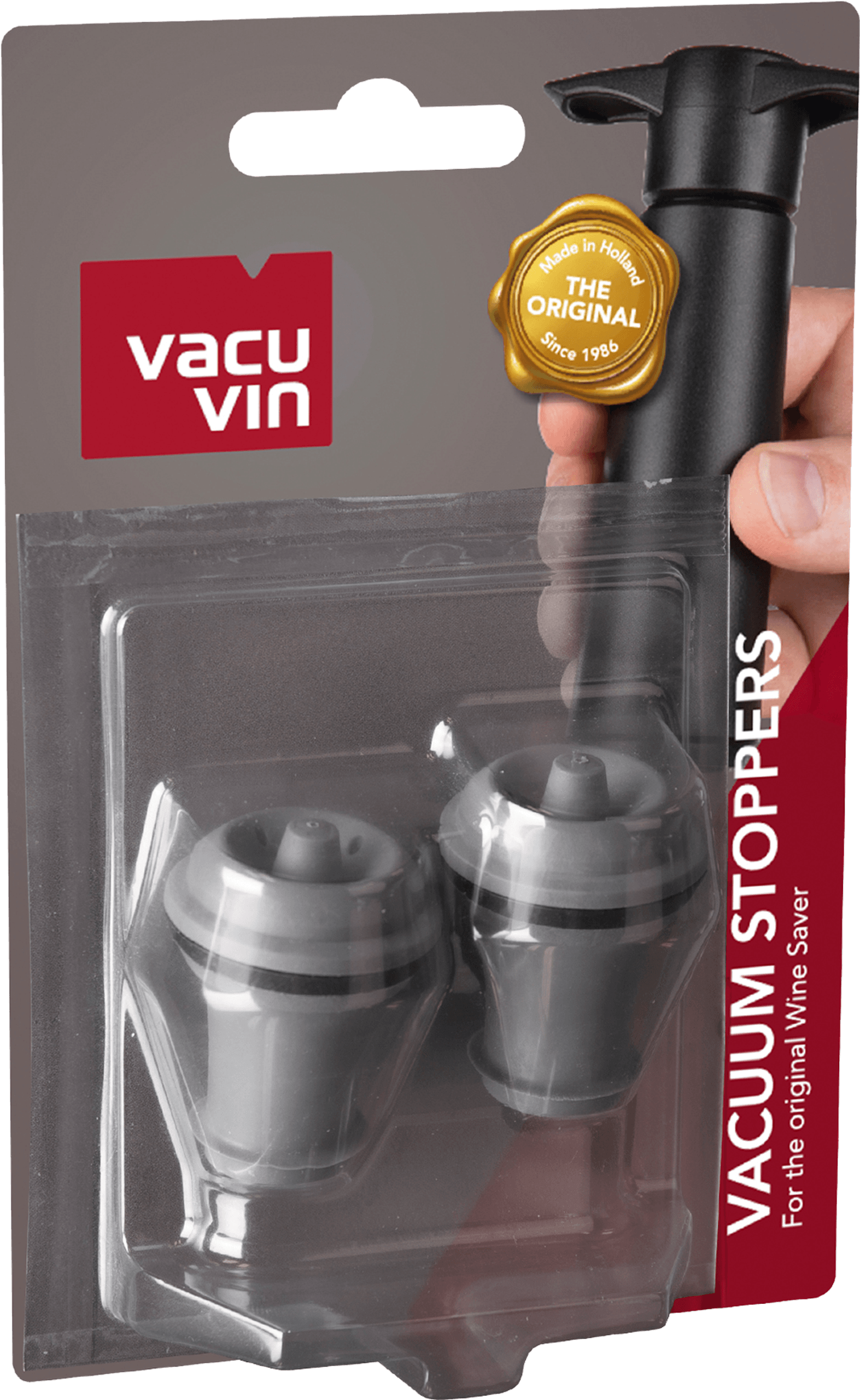 VACUVIN Vákuumdugó borzárhoz (2 db) -  - szürke-fekete